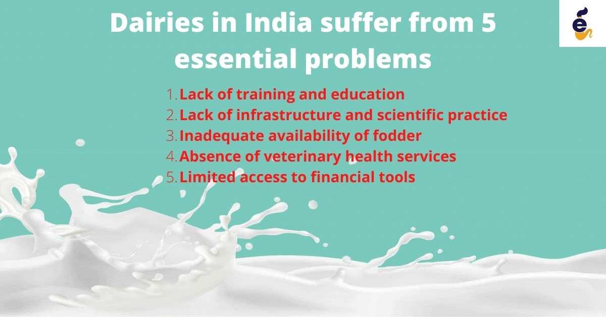 Dairies in India suffer from 5 essential problems
