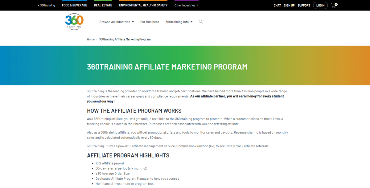 360 training affiliate program