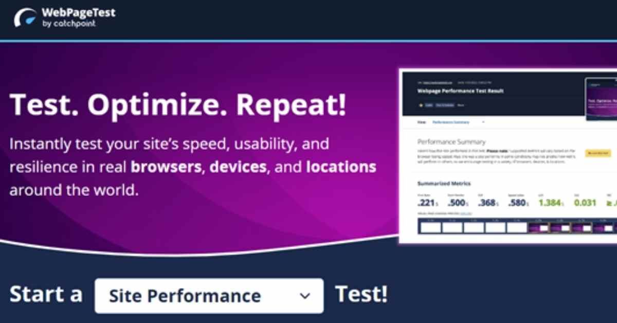 Webpage Test seo tool