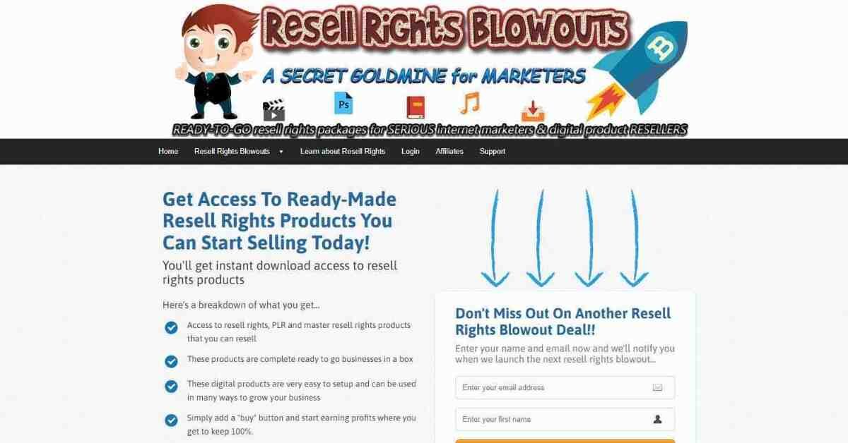 Resell rights blowouts