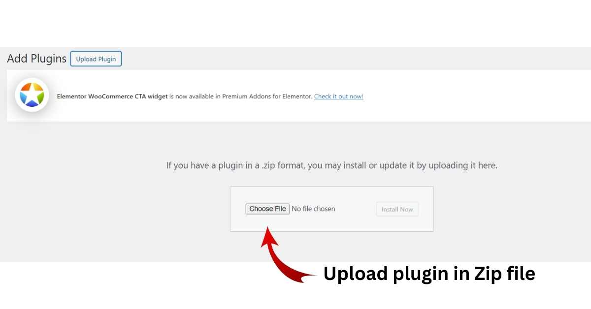 Upload plugin in zip file