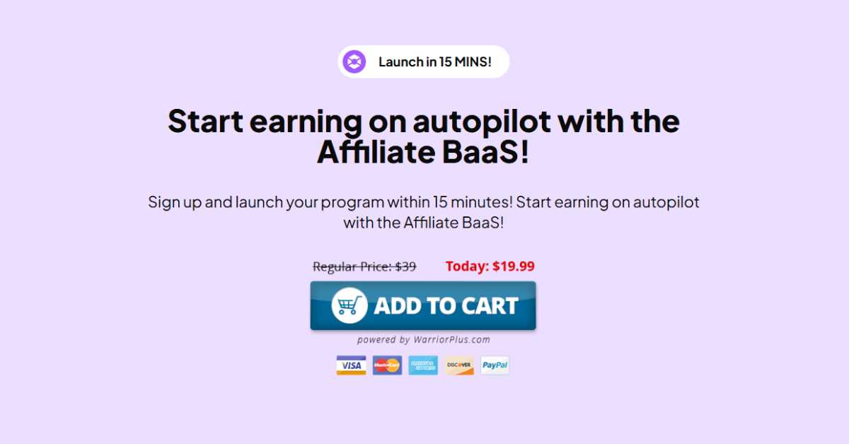 affiliate baas pricing