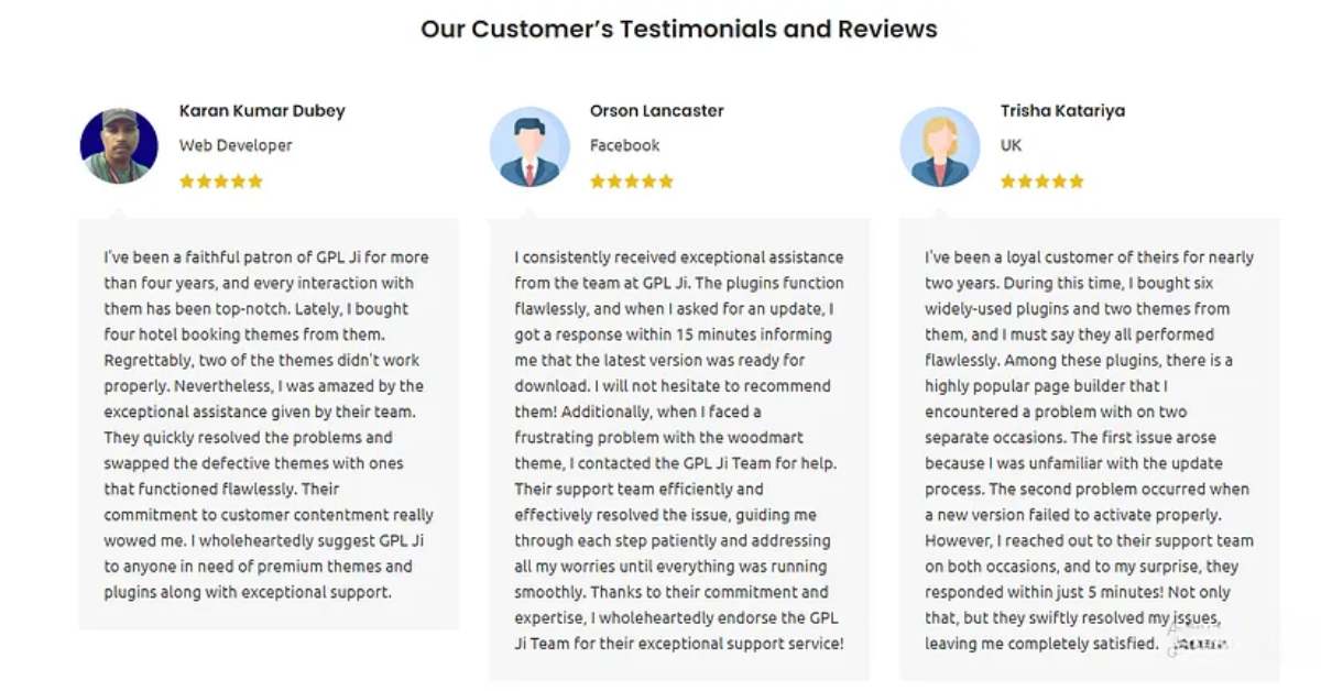 GPLJI reviews and testimonials