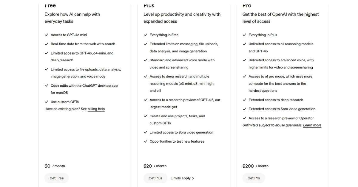 chatgpt pricing