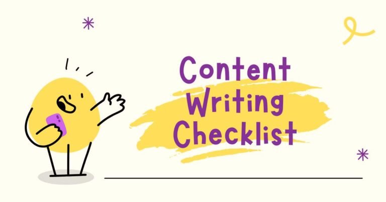 Seo content writing checklist