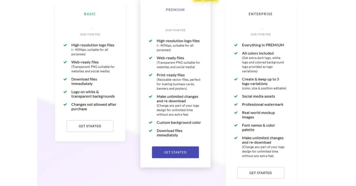 Logomaster. Ai pricing