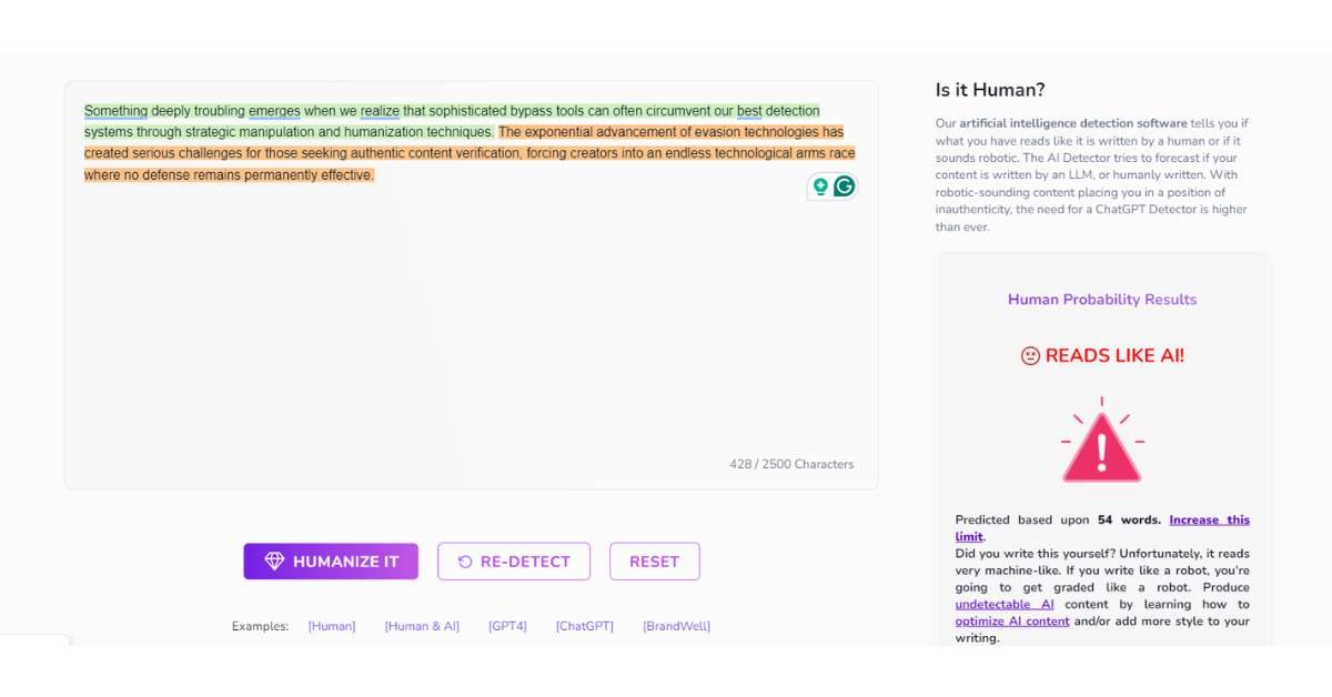 Contentatscale ai test result