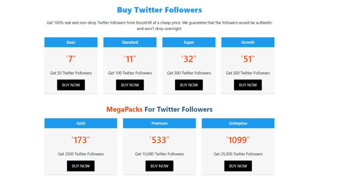 Boosthill pricing