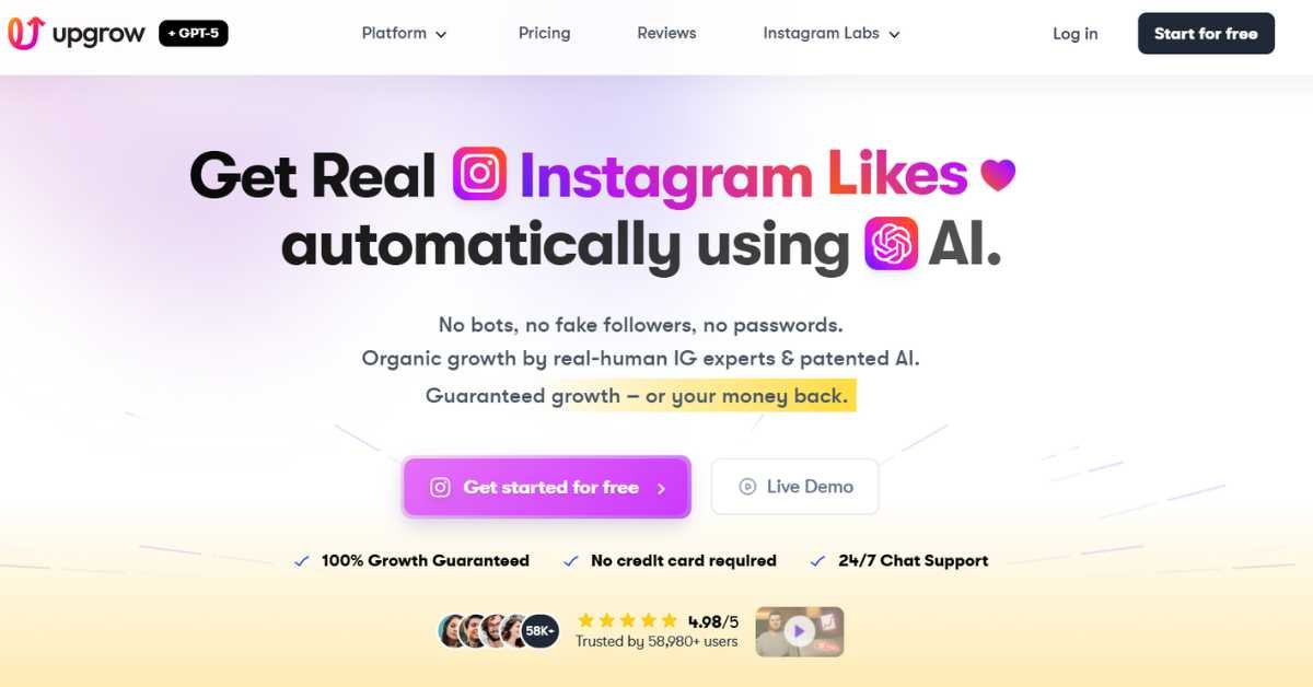 Upgrow instagram followers
