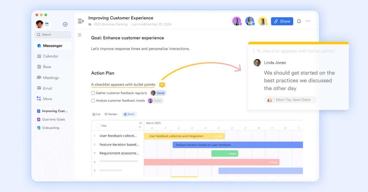 Making documents work as a real operational layer with lark docs