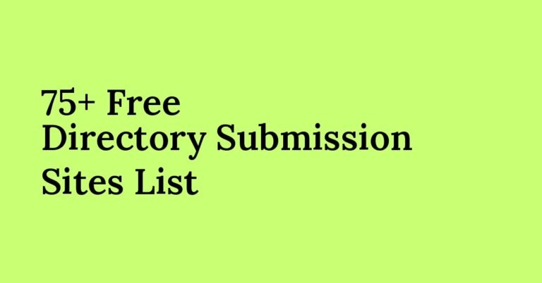 75+ free directory submission sites list